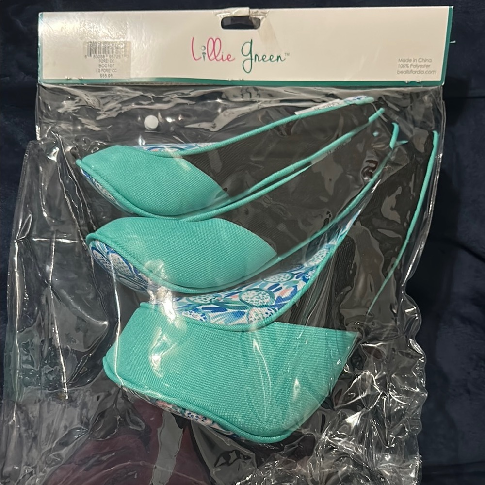 Lillie Green Turquoise and Blue Shoe Bags